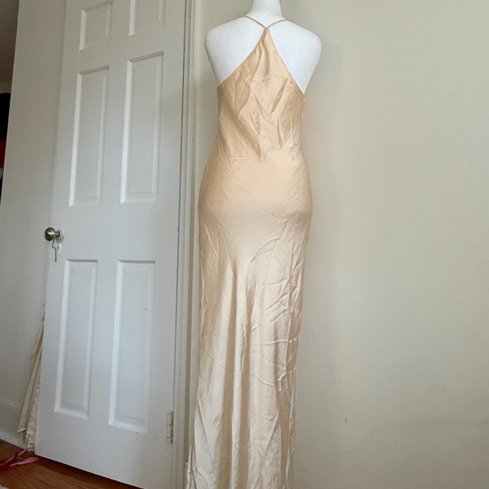 Vintage Stunning Light Peach Silk Slipdress. Size Small/Medium - Picture 10 of 13
